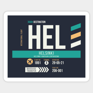 Helsinki (HEL) Airport Code Baggage Tag Sticker